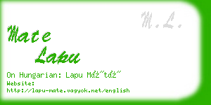 mate lapu business card